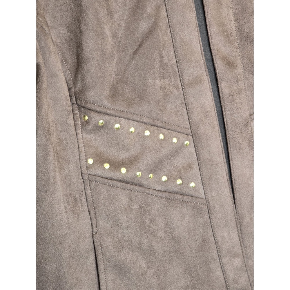 Allison Daley Brown Faux Suede Jacket SZ: Large - Picture 4 of 4